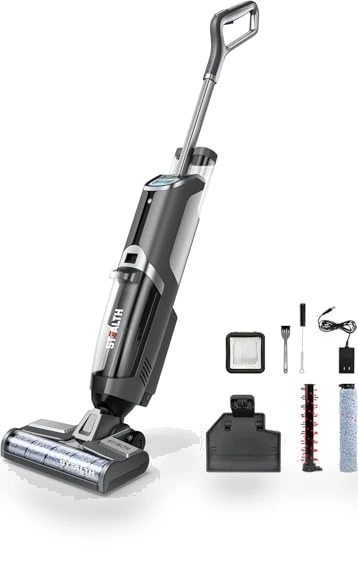 Cordless Wet Dry Vacuum Cleaner with Self-Cleaning, LCD Display, Voice Prompt — Vacuums, Stealth