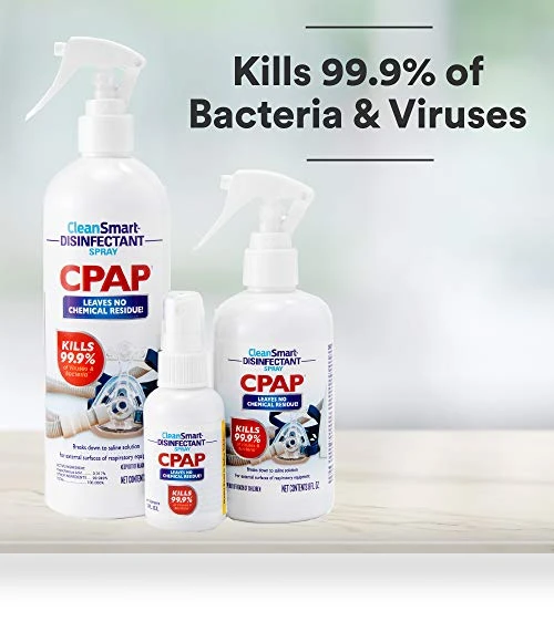 CPAP Disinfectant Spray, Kills 99.9% of Bacteria and Viruses, No Residue — CPAP Accessories, CleanSmart