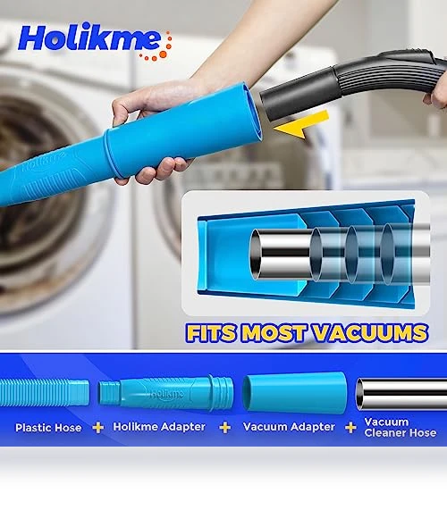 Dryer Vent Cleaner Kit with Vacuum Hose Attachment and Brush — Sweepers, Holikme