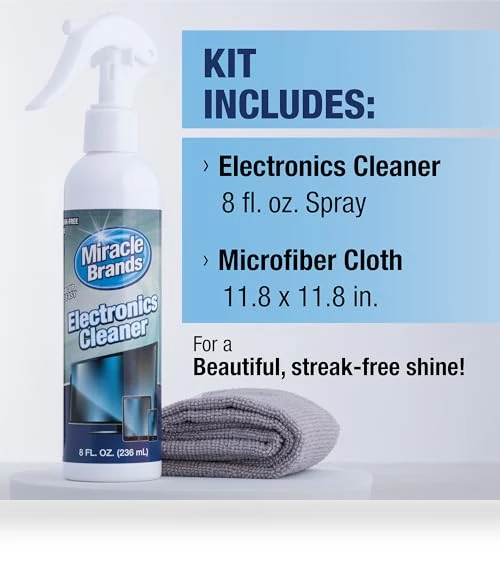 Electronics Cleaning Spray with Microfiber Towel - Safe for Screens & Devices — Cleaning & Repair, Miracle Brands
