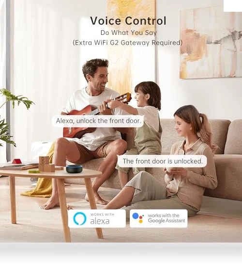Fingerprint Electronic Deadbolt Door Lock with Keypad and Bluetooth — Smart Home Security, SMONET