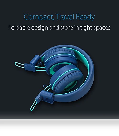 Foldable Stereo Kids Headphones with 3.5mm Jack - Tangle-Free Cord for Children and Teens — In-Ear Headphones, noot products