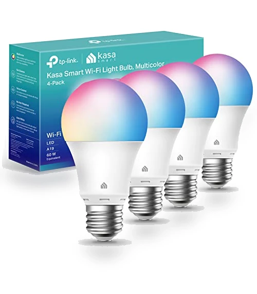 Full Color Changing Dimmable Smart WiFi Light Bulbs — LED, Kasa Smart