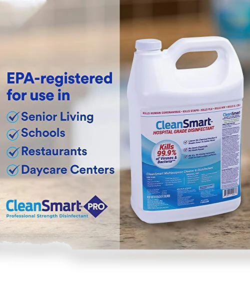 Hospital Grade Disinfectant Spray, Kills 99.9% of Viruses and Bacteria, Hypochlorous Acid Technology, 1 Gallon — Disinfectants, CleanSmart