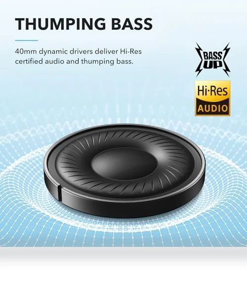 Hybrid Active Noise Cancelling Headphones, Wireless Over-Ear Bluetooth — Over-Ear Headphones, Anker