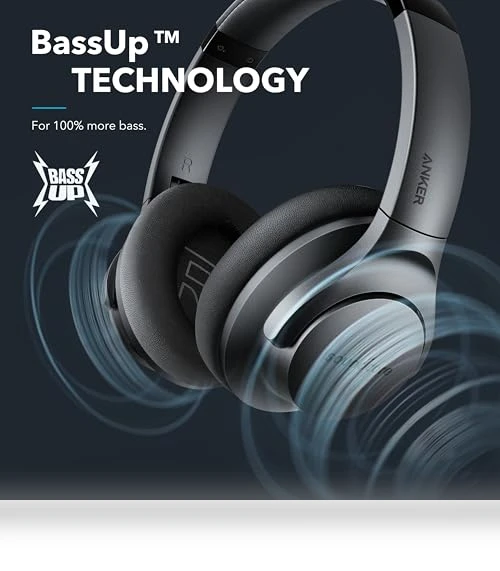 Hybrid Active Noise Cancelling Headphones, Wireless Over Ear Bluetooth Headphones — Over-Ear Headphones, Anker