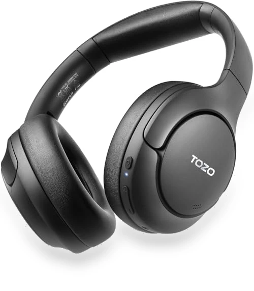 Hybrid Active Noise Cancelling Headphones, Wireless Over Ear Bluetooth Headset, 60H Playtime, Hi-Res Audio — In-Ear Headphones, TOZO