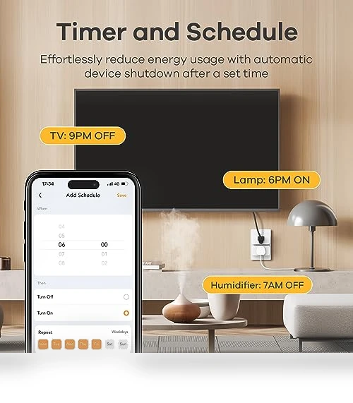 Matter Smart Plug, Works with Apple Home, Alexa, Google Home, SmartThings, 4 Pack — Smart Home Modules, Linkind