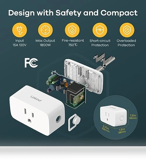 Matter Smart Plug, Works with Apple Home, Alexa, Google Home, SmartThings, 4 Pack — Smart Home Modules, Linkind