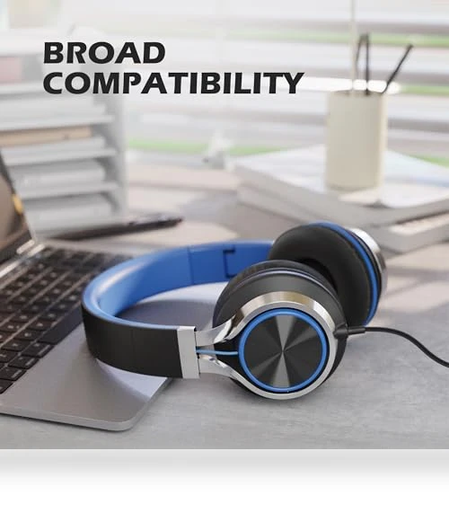 On-Ear Wired Headphones with Microphone and Volume Control — In-Ear Headphones, AILIHEN