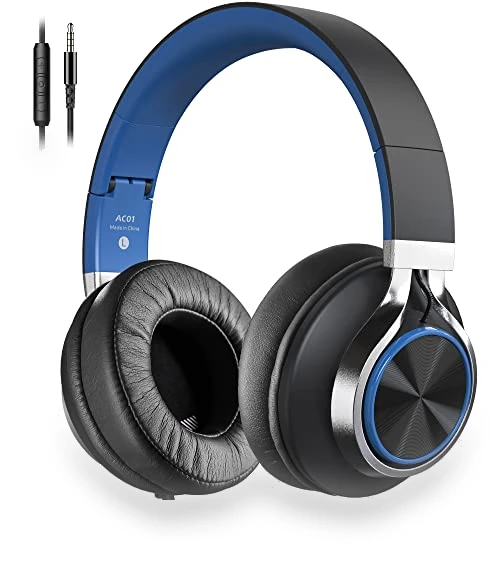 Over-Ear Wired Headphones with Microphone, Noise Isolation — In-Ear Headphones, COOSII