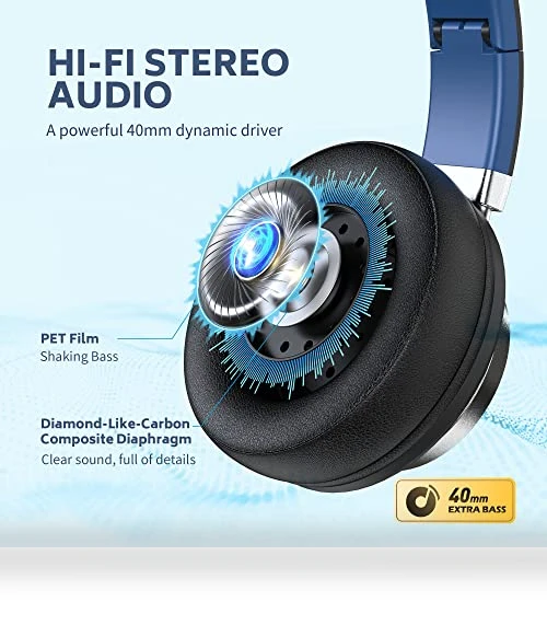 Over-Ear Wired Headphones with Microphone, Noise Isolation — In-Ear Headphones, COOSII