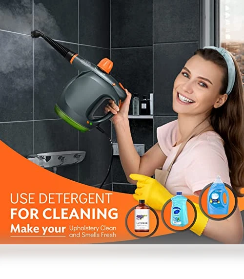 Powerful Handheld Steam Cleaner with Detergent Container and Safety Lock — Steam Cleaners, NixtClean