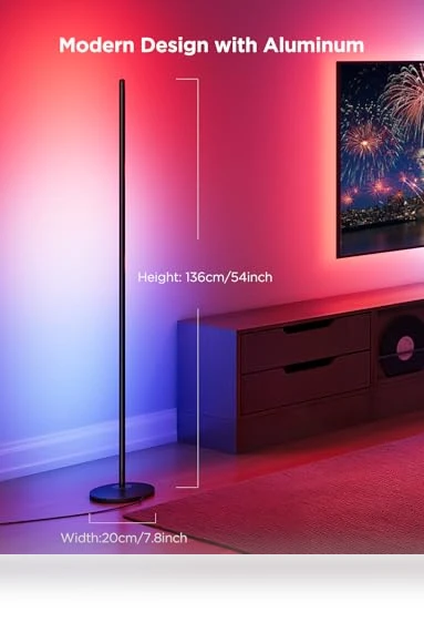 RGBIC Floor Lamp with Alexa, Music Sync, 16 Million Colors — LED, Govee