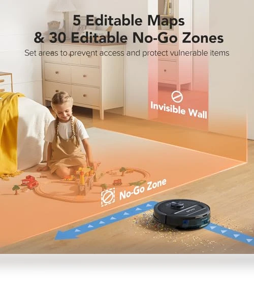 Robot Vacuum and Mop Combo with LiDAR Navigation, 5500Pa Suction, WiFi/Alexa Compatible — Smart Cleaning Robots, BPMIO