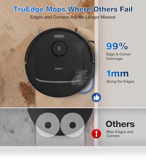 Robot Vacuum and Mop with Self-Emptying, 10000Pa Suction, Hot Air-Drying — Smart Cleaning Robots, ECOVACS