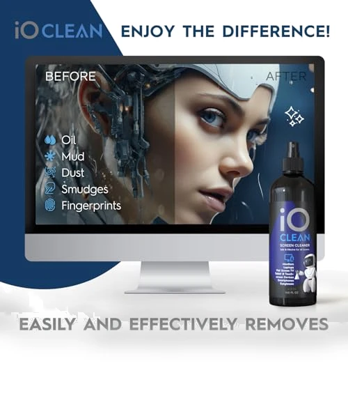 Screen Cleaner Spray Kit for Electronics - 16oz with Microfiber Cloth — Display Shields, iO CLEAN