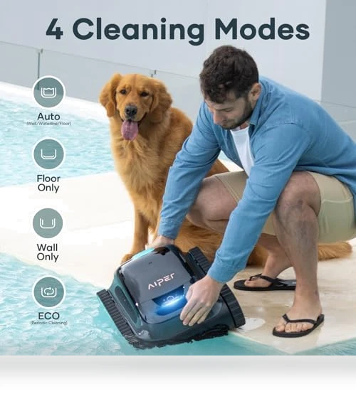 Scuba S1 Cordless Robotic Pool Cleaner for Inground Pools — Automated Pool Maintenance, AIPER