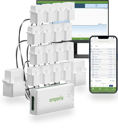 Smart Home Energy Monitor with 16 50A Circuit Level Sensors — Smart Home Security, Emporia