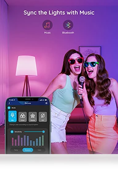 Smart Light Bulbs, Color Changing LED Bulbs, WiFi & Bluetooth, Music Sync, A19, 4 Pack — LED, Govee