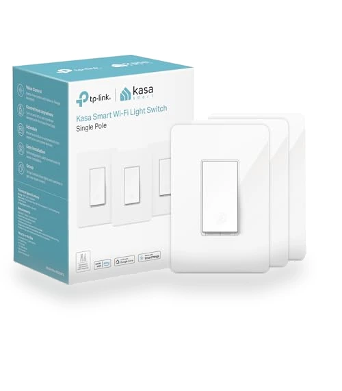 Smart Light Switch HS200P3, Single Pole, Wi-Fi, Works with Alexa and Google Home — Smart Home Hubs & Controllers, TP-Link