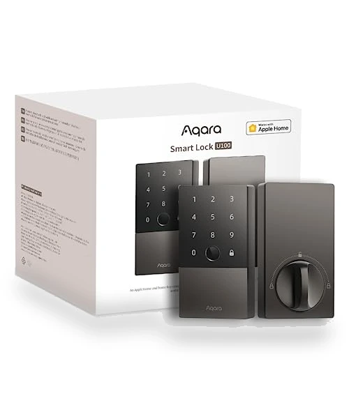 Smart Lock U100, Fingerprint Keyless Entry Door Lock with Apple Home Key — Smart Home Security, Aqara