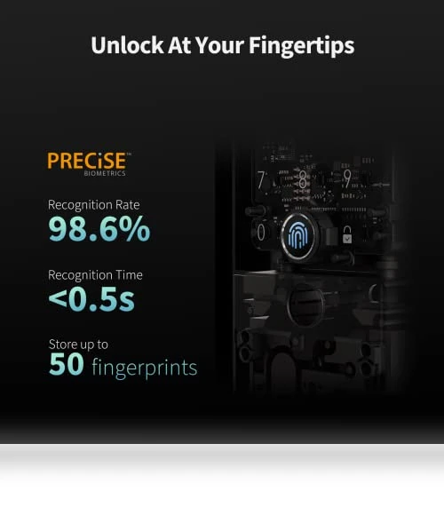 Smart Lock U100, Fingerprint Keyless Entry Door Lock with Apple Home Key — Smart Home Security, Aqara