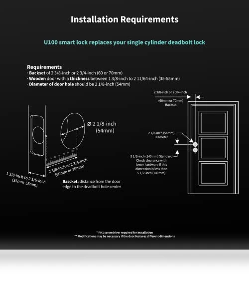 Smart Lock U100, Fingerprint Keyless Entry Door Lock with Apple Home Key — Smart Home Security, Aqara