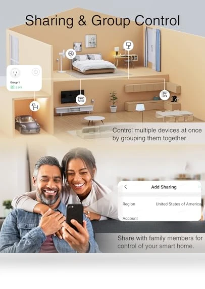 Smart Plug 5GHz, 15A WiFi Smart Plugs Compatible with Alexa and Google Home — Smart Home Hubs & Controllers, GHome Smart