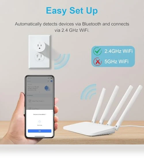 Smart Plug, WiFi Outlet Works with Alexa & Google Home, Remote Control & Timer Function, 4 Packs — Smart Home Hubs & Controllers, EIGHTREE