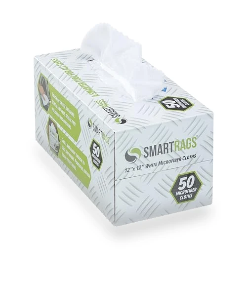 Smart Rags Microfiber Cleaning Cloth Pack - 50 Count, Lint Free, Scratch & Streak-Free — Microfiber, Arkwright LLC