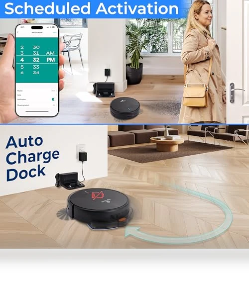 Smart Robot Vacuum and Mop Combo with App Control — Smart Cleaning Robots, SereneLife