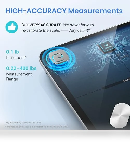Smart Scale for Body Weight with BMI, Body Fat, Muscle Mass, Bluetooth Sync — Baby Scales, Etekcity