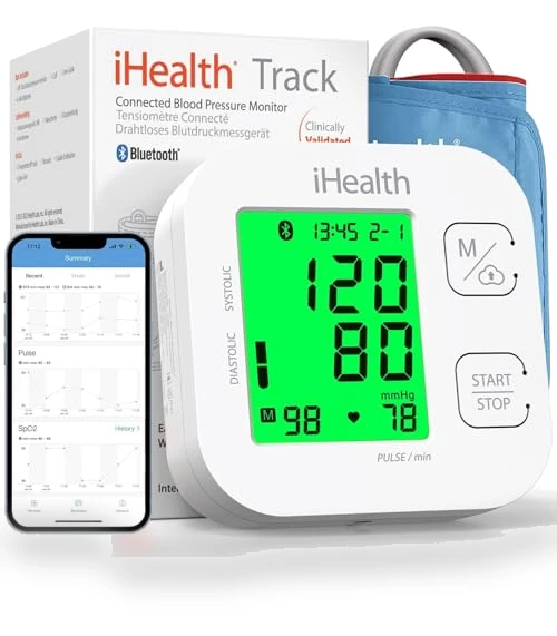 Smart Upper Arm Blood Pressure Monitor with Wide Range Cuff — Fitness & Activity Monitors, iHealth