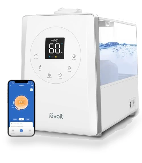 Smart Warm and Cool Mist Humidifier for Home, 6L Capacity, 753ft² Coverage — Air Moisturizers, LEVOIT