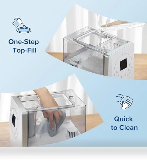 Smart Warm and Cool Mist Humidifier for Home, 6L Capacity, 753ft² Coverage — Air Moisturizers, LEVOIT