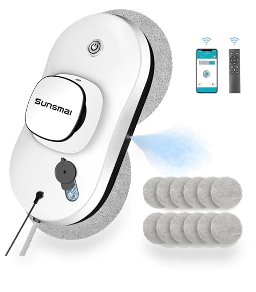 Smart Window Cleaner Robot with Automatic Water Spray — Smart Cleaning Robots, SUNSMAI