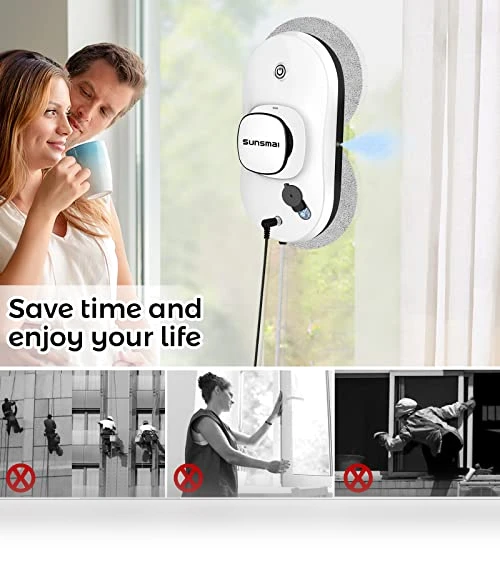 Smart Window Cleaner Robot with Automatic Water Spray — Smart Cleaning Robots, SUNSMAI