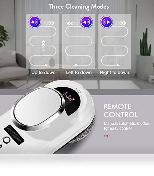 Smart Window Cleaning Robot with 5600Pa Suction, Remote Control — Smart Cleaning Robots, CHOVERY