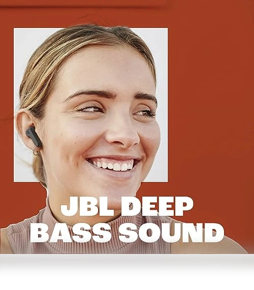 True Wireless Earbuds with Deep Bass Sound, Bluetooth 5.2, Water Resistant — In-Ear Headphones, JBL
