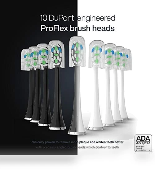 Ultra Whitening Electric Toothbrush with UV Sanitizing Base — Ultrasonic, AquaSonic
