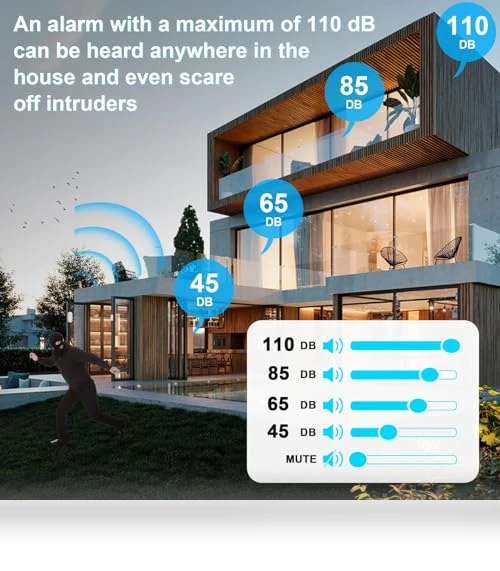 Wireless Door Sensor Chime with 500 FT Range, 26 Chimes, 5 Adjustable Volume — Kits, SanJie