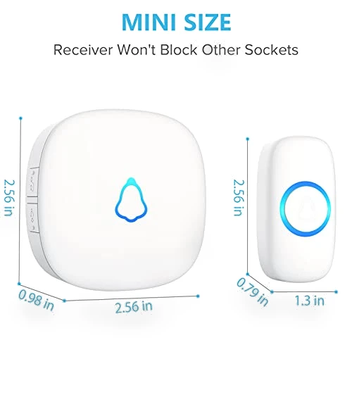 Wireless Doorbell with 58 Chimes, 1000Ft Range, Waterproof — Kits, SECRUI
