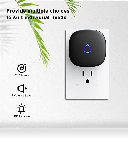 Wireless Doorbell with 58 Chimes, Waterproof, 1000Ft Range — Smart Home Security, SECRUI