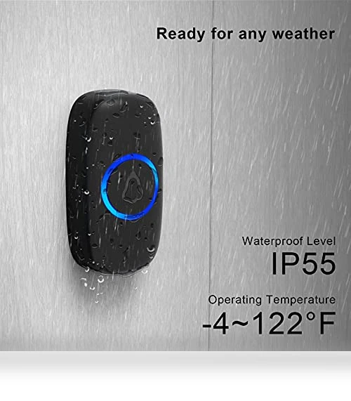 Wireless Doorbell with 58 Chimes, Waterproof, 1000Ft Range — Smart Home Security, SECRUI
