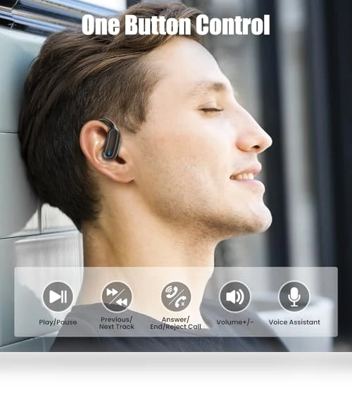 Wireless Earbuds Bluetooth 5.4 with IPX7 Waterproof, Noise Cancelling Mic — In-Ear Headphones, TRAUSI