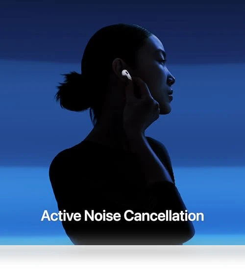 Wireless Earbuds with Active Noise Cancellation, Bluetooth Headphones, USB-C Charging Case — In-Ear Headphones, Apple
