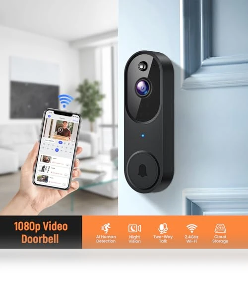 Wireless Smart Video Doorbell Camera with AI Human Detection — Kits, Shenzhen Puge Electronics Co., Ltd.