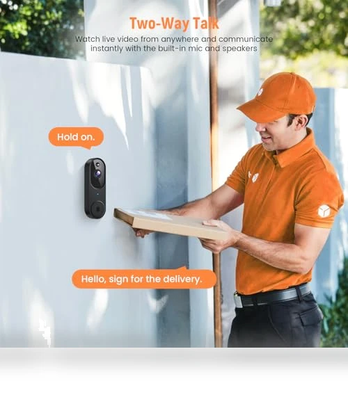 Wireless Smart Video Doorbell Camera with AI Human Detection — Kits, Shenzhen Puge Electronics Co., Ltd.