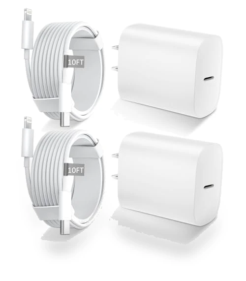 10FT Long Fast Charging Lightning Cable with 20W USB C Charger Block — Lightning, SHENZHEN XUAN YANG TECHNOLOGY CO LTD
